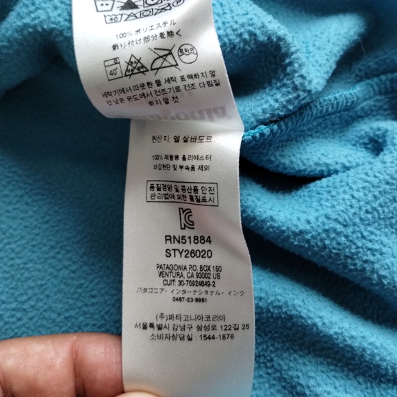 MEDIUM Patagonia Fleece Pullover 1/4 Button Turtle Neck Blue MEDIUM - Picture 6 of 9